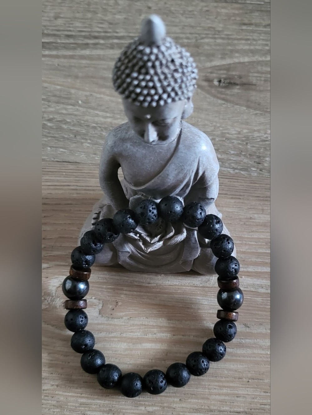 Hematite & Lava Stone Bracelet 🤍